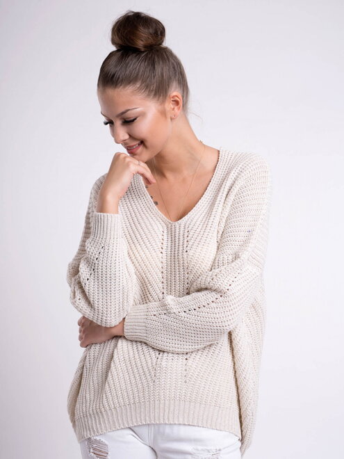 Damen Strickpullover LAYLA creme
