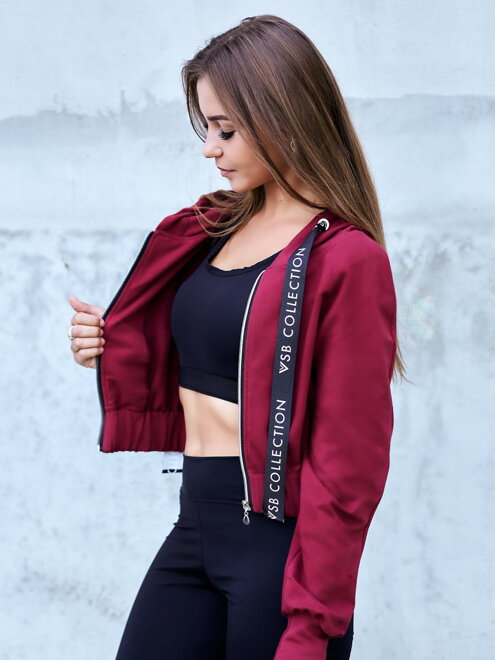 Kurzes Crop-Top Sweatshirt VSB LEA bordo