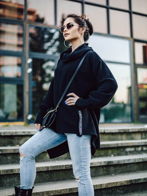 Luxuriöser kurzer VSB-Poncho für Damen