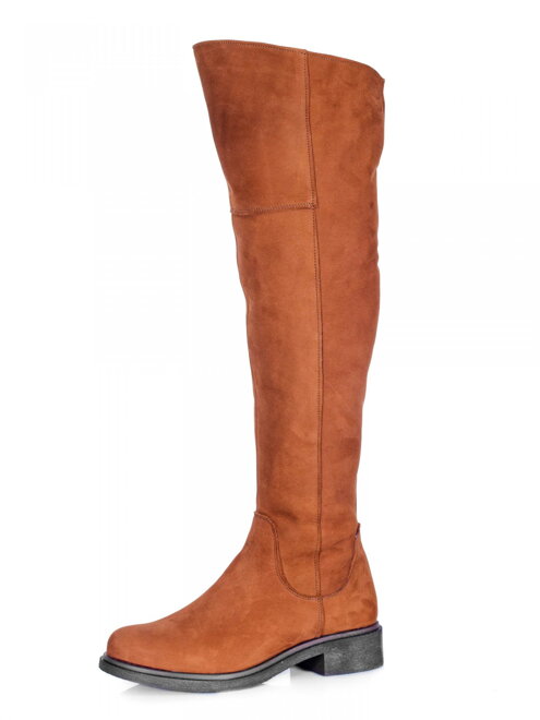 Kniehohe Leder-Stiefel ARABA Cinnamon