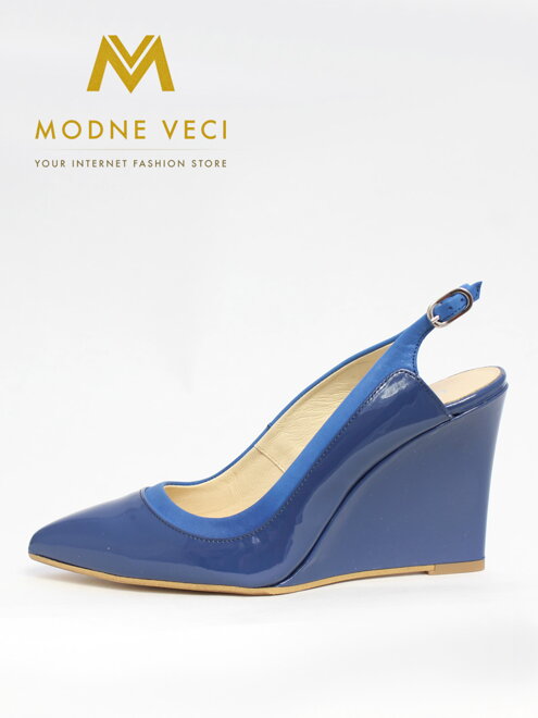 Blau-Pumps aus echtem Leder 1922-570 / 424