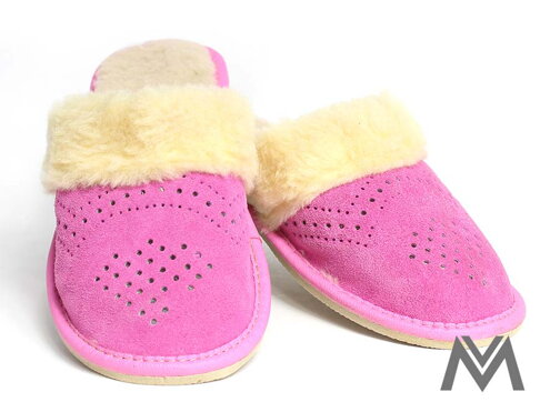 Warme Damen Pantoffeln Modell 14 rosa