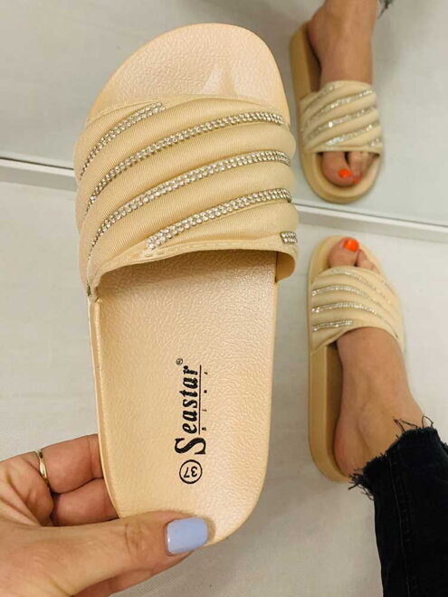 Damen-Flip-Flops für den Sommer gold CK176