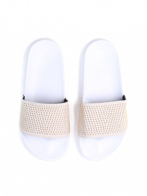 Damen Schläppchen für Sommer 01 weiß