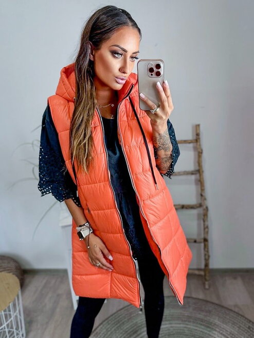 Dámska prechodná vesta oranžová