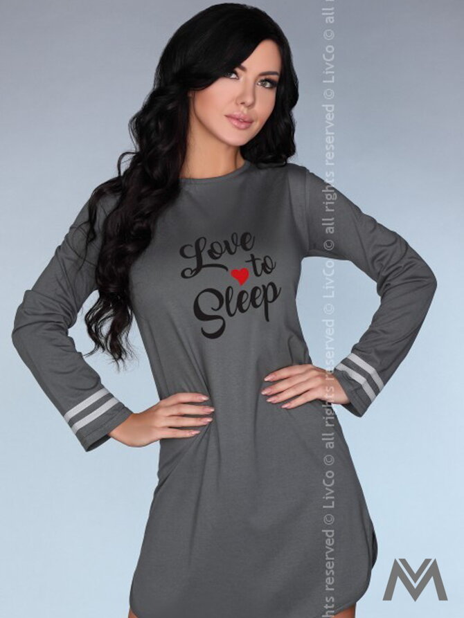 Damen-Nachthemd Dill Grau