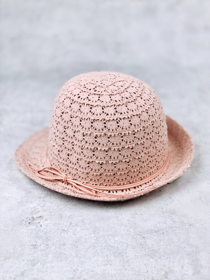 Damenhut A-82 in rosa mit rosa Schnürsenkel