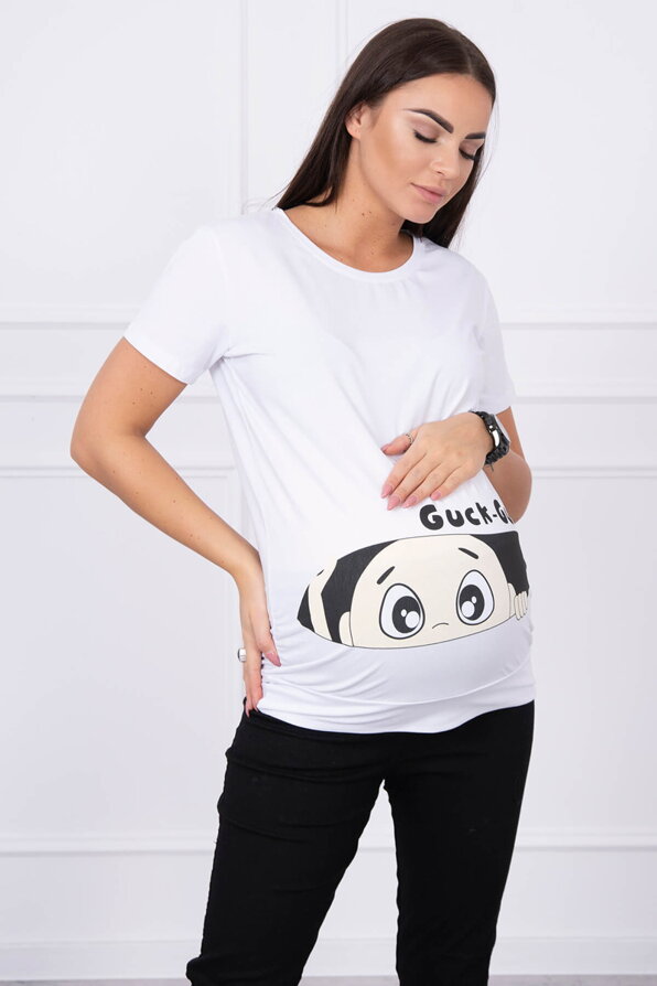 Frauen Mutterschaft T-Shirt 2992 weiß