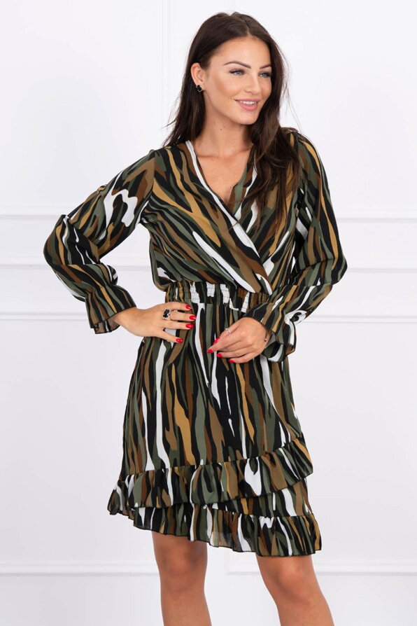 Asymmetrisches Kleid in ARMY grüne Farbe 20