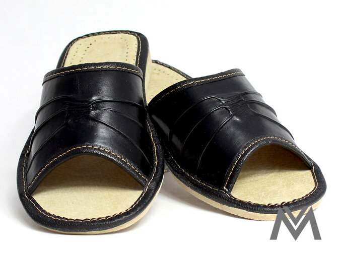 Offene Damen Hausschuhe Modell 2 schwarz