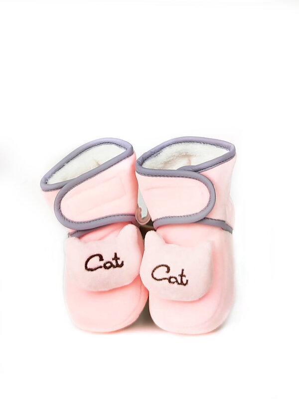 Mädchen Krabbelschuhe Katze baby-rosa