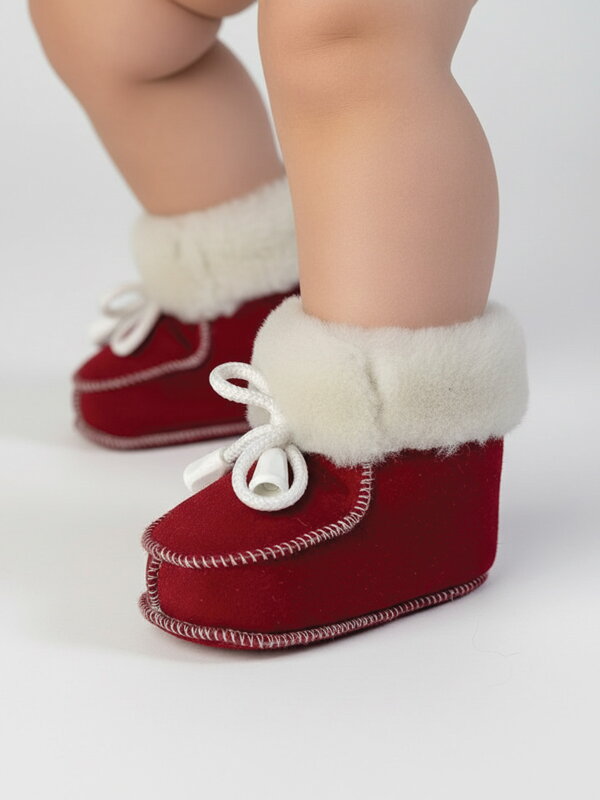 Warme Lederhausschuhe für Kleinkinder, groß. um 0-12 Monate