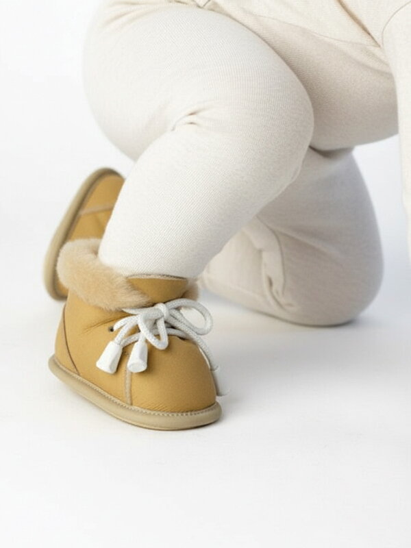 Warme Lederhausschuhe für Kleinkinder, groß. um 0-12 Monate