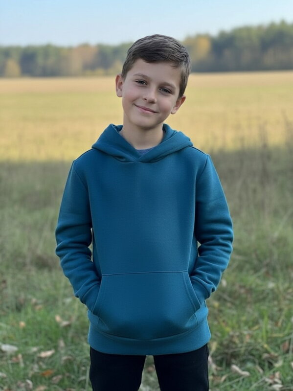 Detská zateplená mikina VSB KIDS azúr 