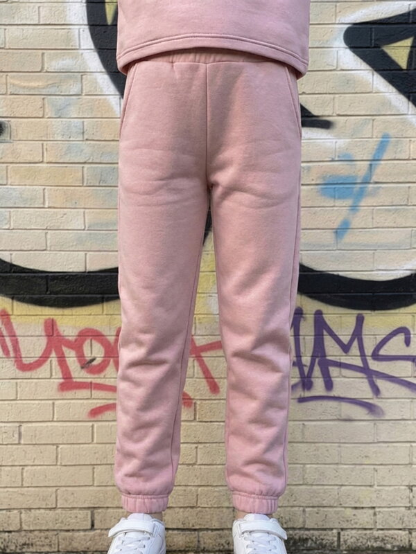 Dievčenské zateplené ružové tepláky VSB IWY 