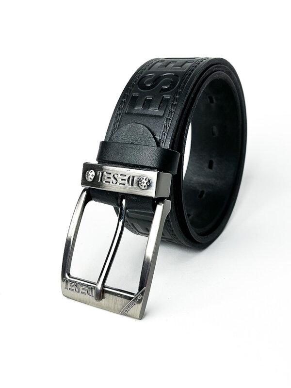Ledergürtel DESEL für Herren, schwarz, 4 cm