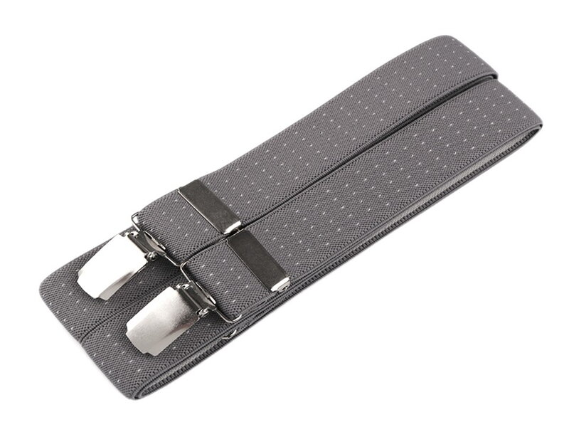 Herren Hosenträger Breite 3 cm Länge 120 cm 650255 grau mit Punkte Herren Hosenträger Breite 3 cm Länge 120 cm 650255 grau mit Punkte