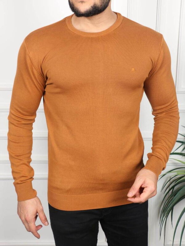 Modny męski pulower camel