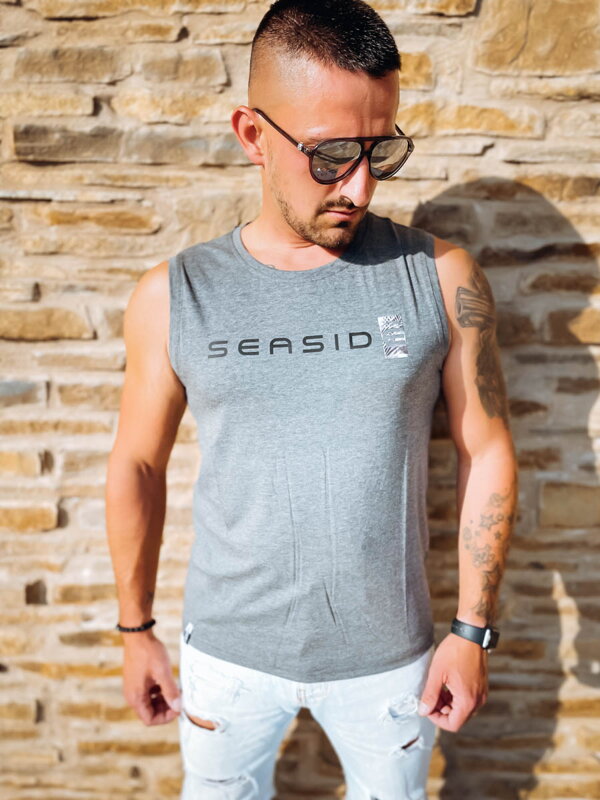 SEASID dunkelgraues Tanktop für Herren SEASID dunkelgraues Tanktop für Herren