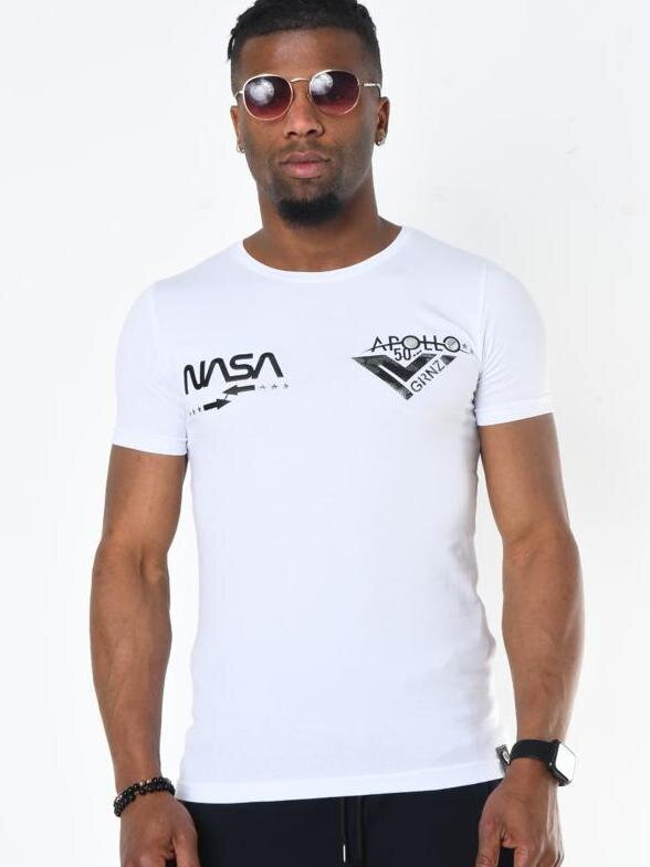 Herren T-Shirt NASA weiß Herren T-Shirt NASA weiß