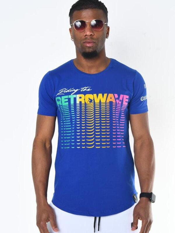 Herren T-Shirt RETROWAVE blau