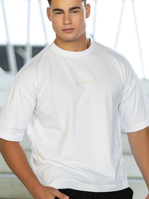Weißes Oversize-T-Shirt für Herren VSB ALAN Weißes Oversize-T-Shirt für Herren VSB ALAN