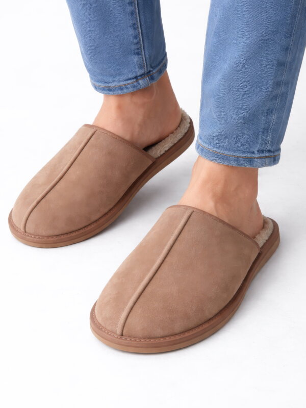 Pánske pohodlné zateplené papuče 24C hnedé 