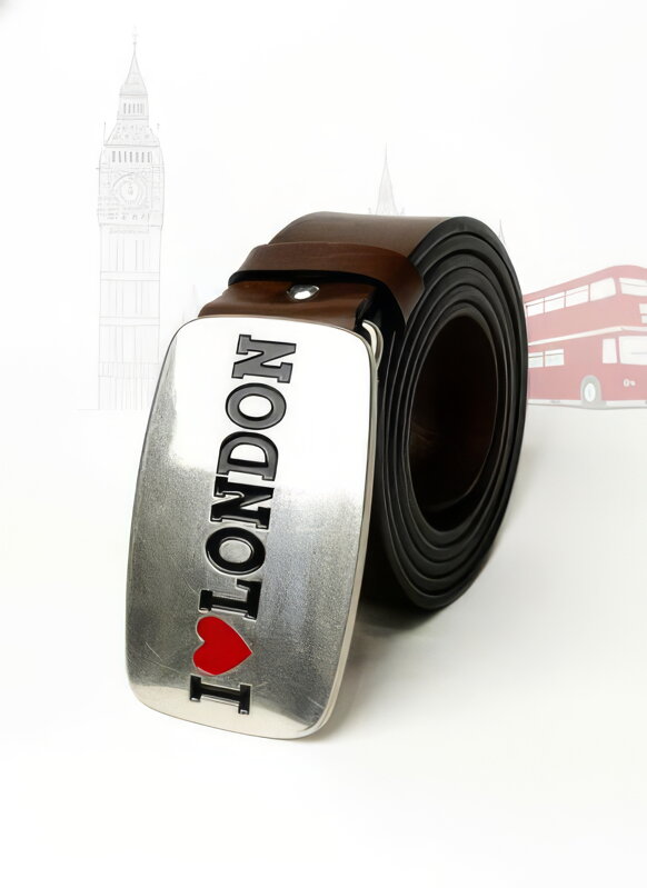 Skórzany pasek męski LONDON 3,7cm