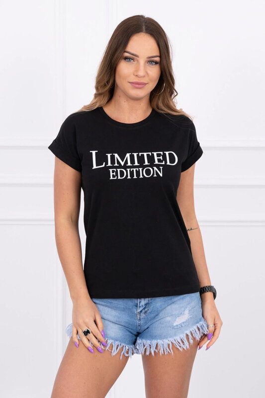 Damen T-Shirt LIMITED EDITION 65296 schwarz