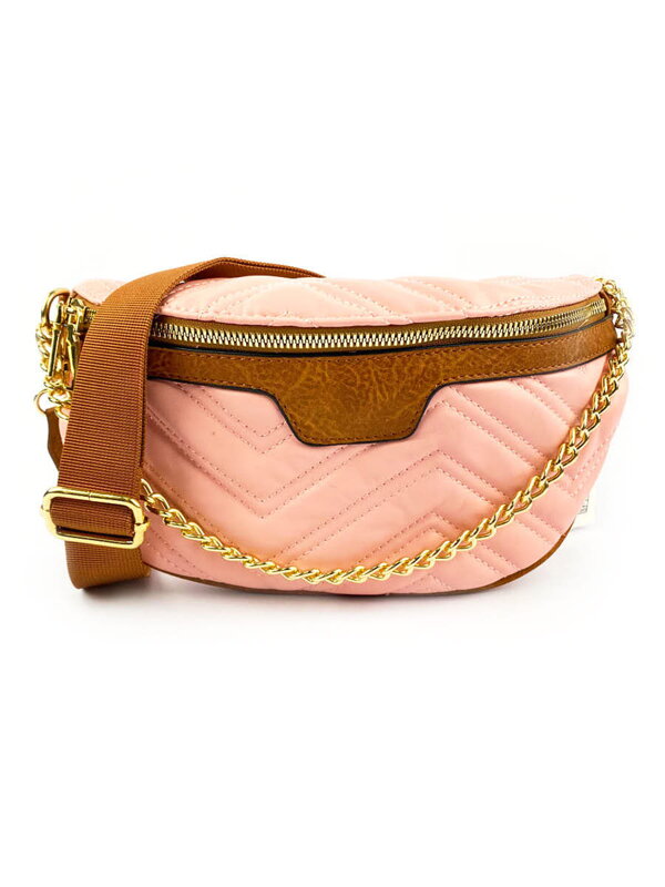 Damen Bauchtasche mit Goldkette Modell 132 rosa Damen Bauchtasche mit Goldkette Modell 132 rosa