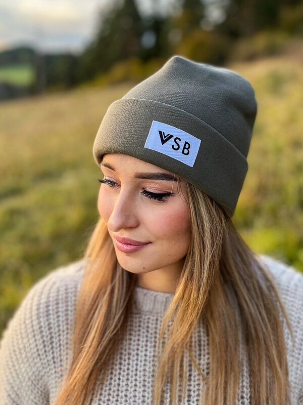 Nowoczesna czapka VSB BEANIE oliwa UNISEX