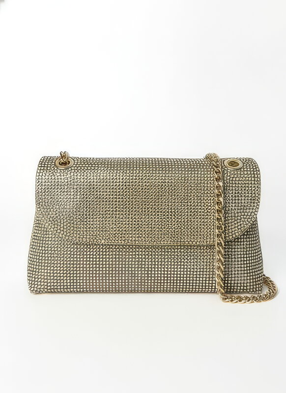 Damen moderne Glitzer-Handtasche Gold