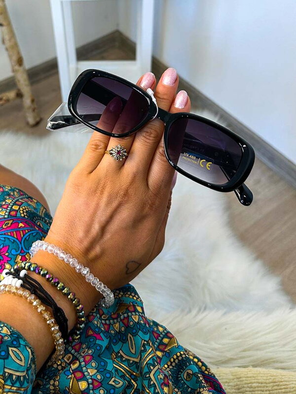 Damen Sonnenbrille Blau-schwarz