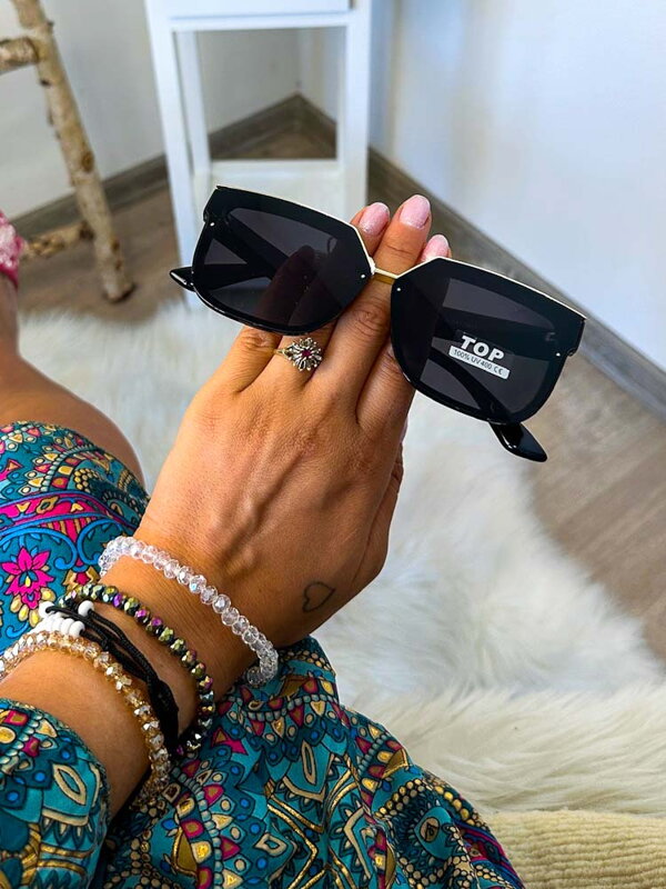 Damensonnenbrille mit goldenem Rahmen