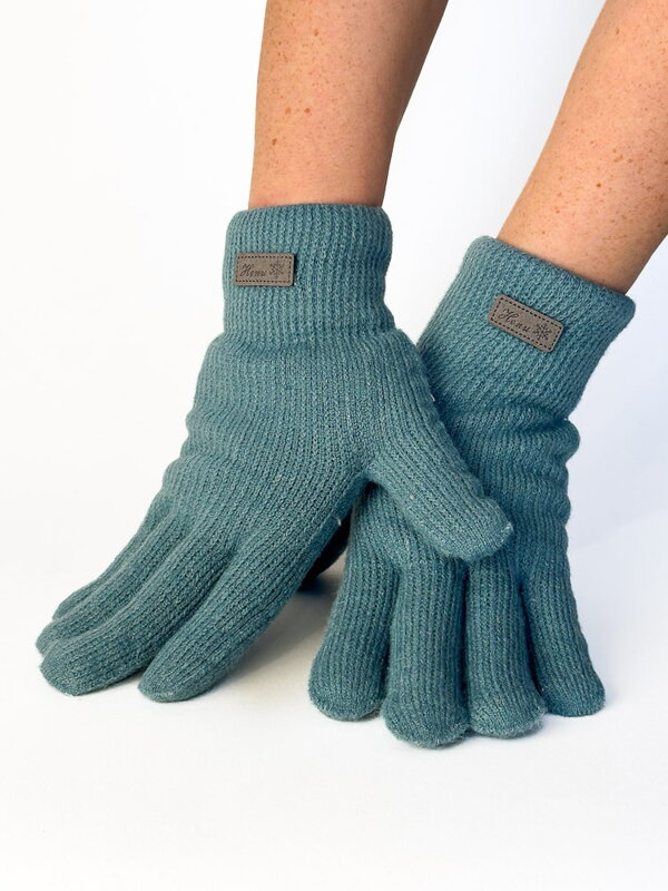 Schöne türkise Damen-Handschuhe