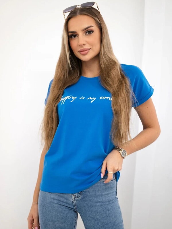 Damen T-Shirt SHOPPING 65297 blau Damen T-Shirt SHOPPING 65297 blau