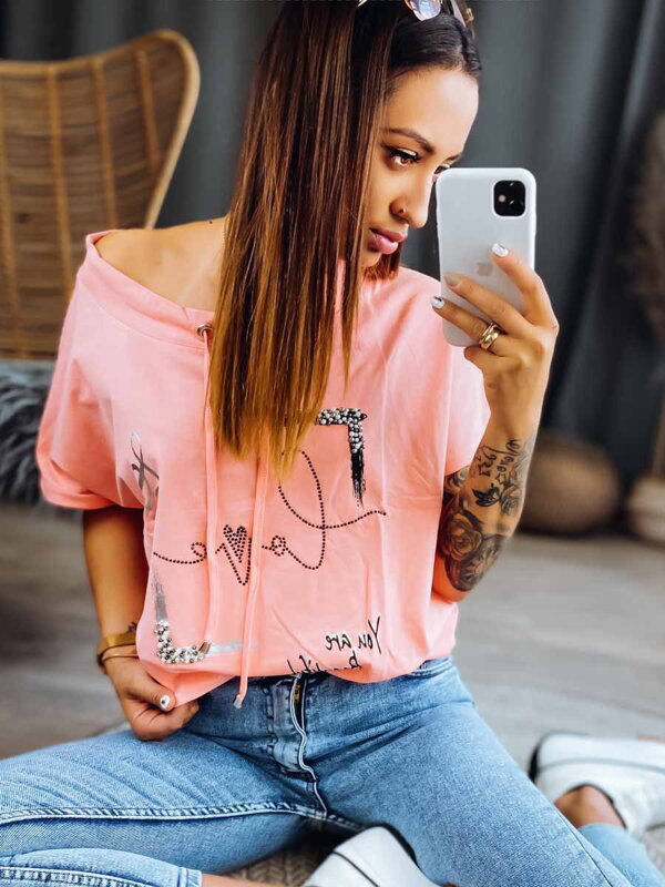 Damen T-Shirt BLÄTTER MFY weiß Damen T-Shirt BLÄTTER MFY weiß
