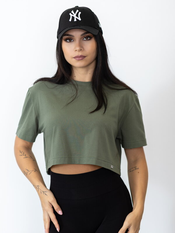 Damen Oversize Croptop VSB LILLY Olive