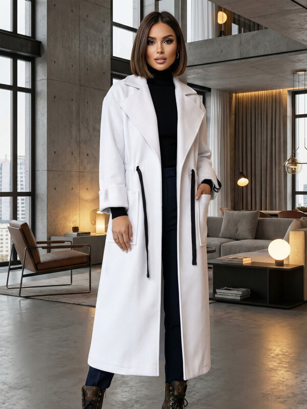 Moderner Damenmantel VSB KLOE weiß