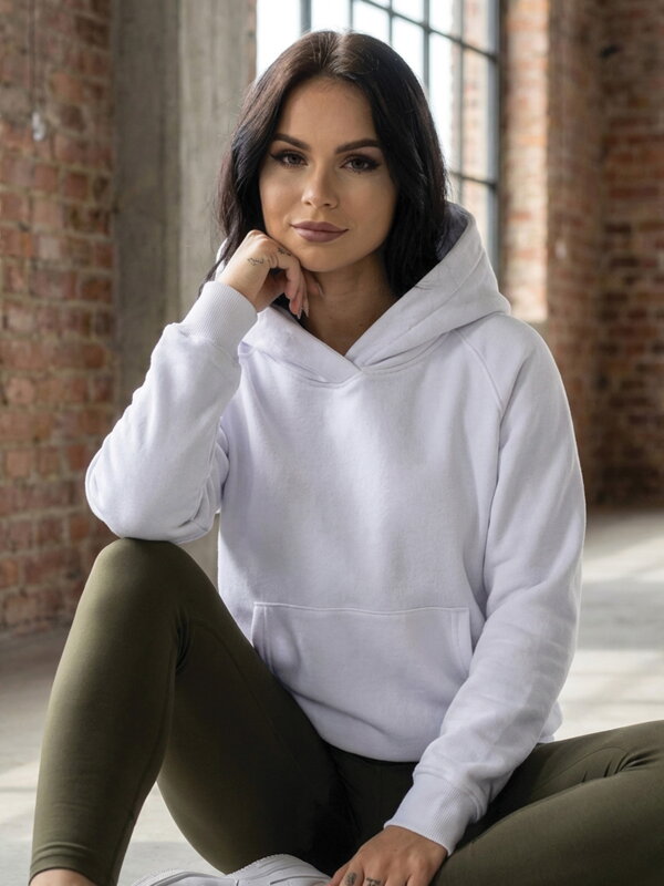 Oversized Damen VSB SIDESKIN Hoodie weiß