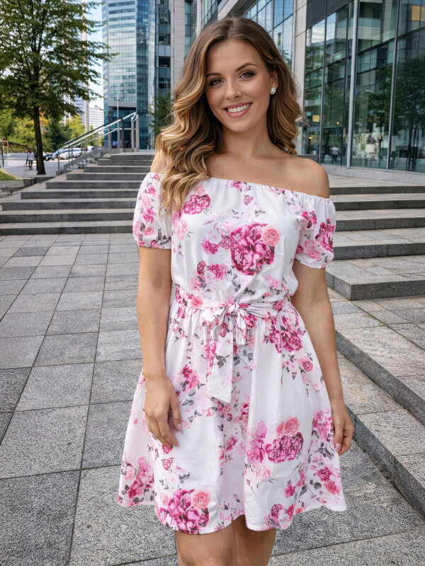 VERSABE Damen Sommerkleid VS-SA 1859 rosa Blume