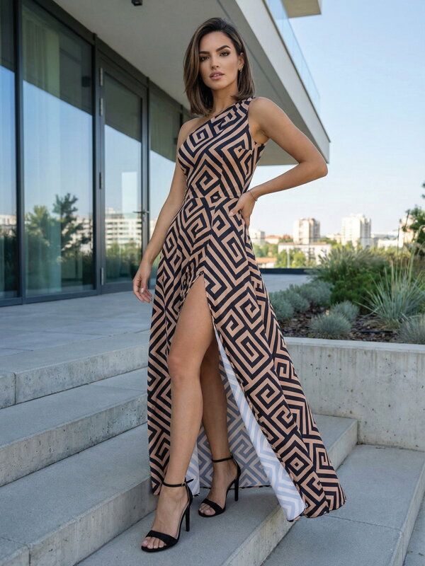 Damen Abendkleid VS-SA 1914 kupfer+schwarz