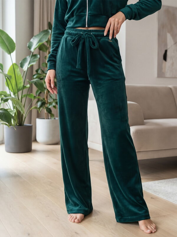 Damen-Velours-Jogginghose VSB NORA Smaragd