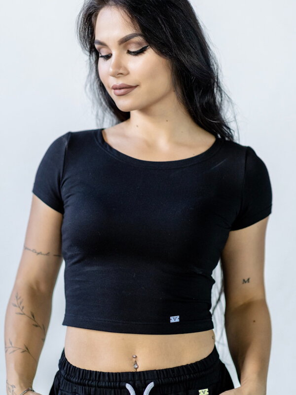 Dámsky VSB PATTY crop-top v čiernej farbe Dámsky VSB PATTY crop-top v čiernej farbe