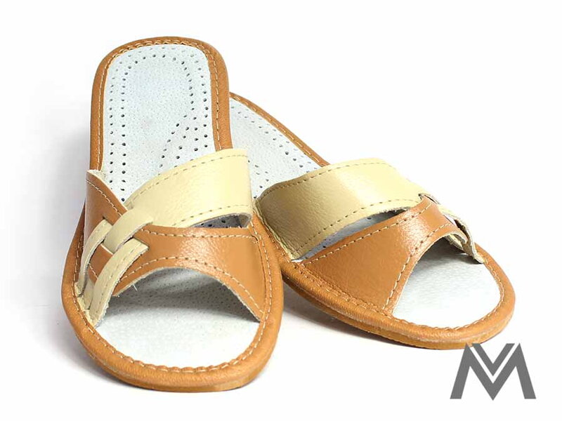 Offene Damen Hausschuhe Modell 7 hellbraun Offene Damen Hausschuhe Modell 7 hellbraun