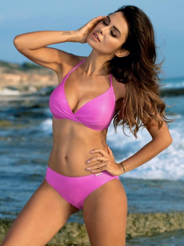 Einfarbiger Bikini ANABEL-G E neonpink Einfarbiger Bikini ANABEL-G E neonpink
